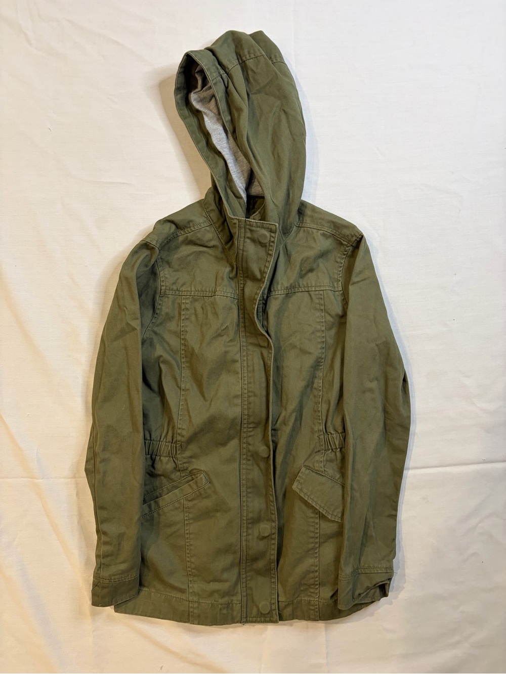 Me Jane Olive Green Hooded Jacket